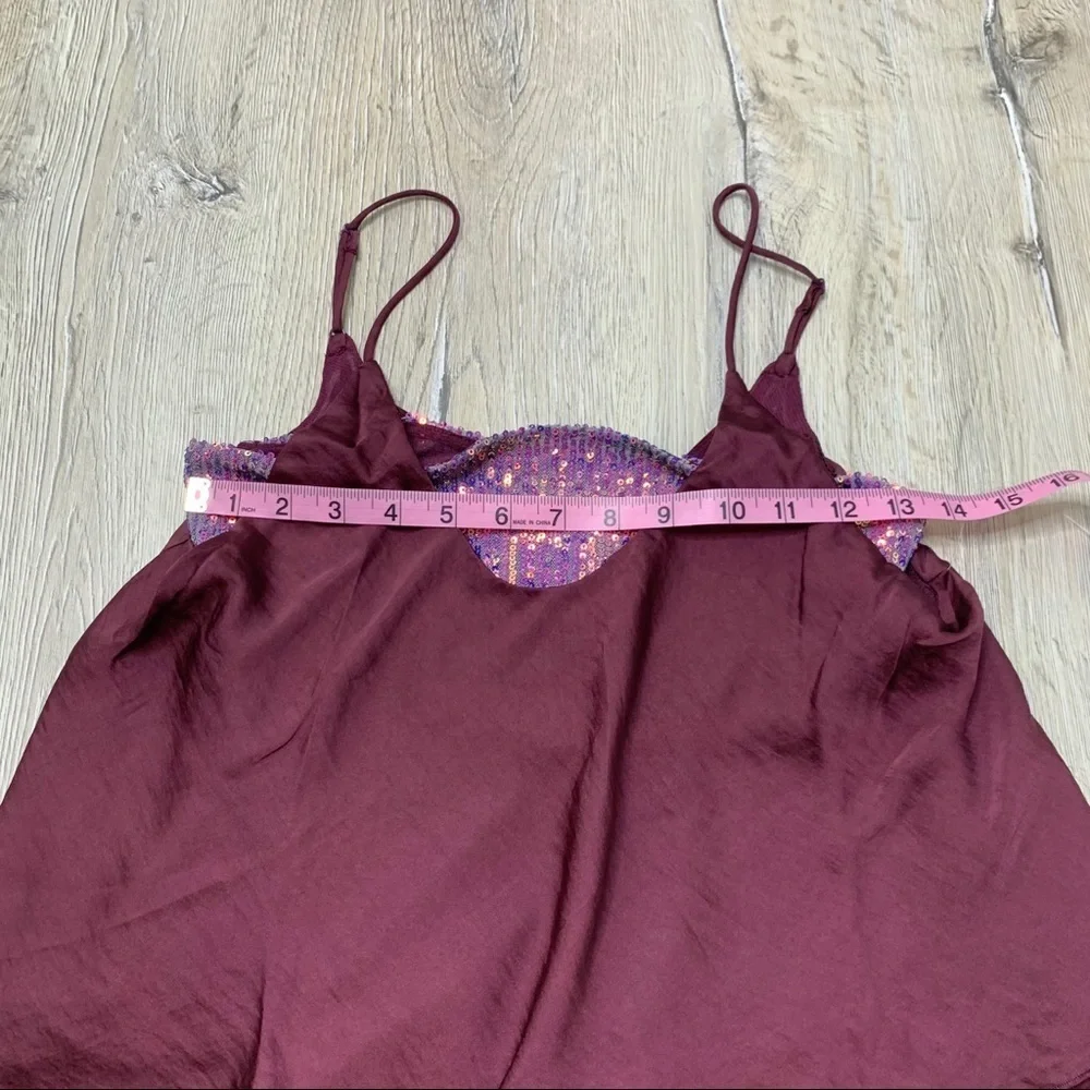 Free People Turn It On Cami Sequined Top Sz XS